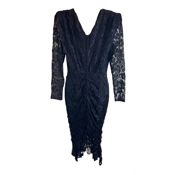 Vintage Jay Jacobs 80s gothic black lace dress whimsigoth cacoon sheath  Medium - Picture 2 of 10